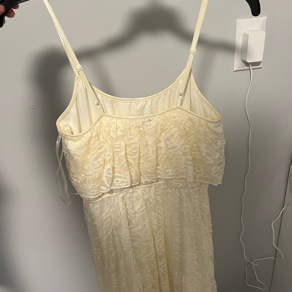 Cream high low dress size small